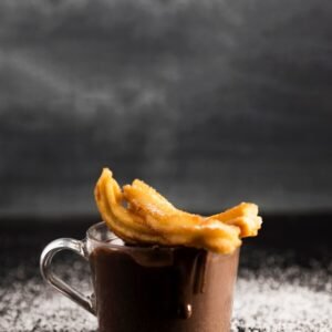delicious melted chocolate cup with churros 23 2148379676
